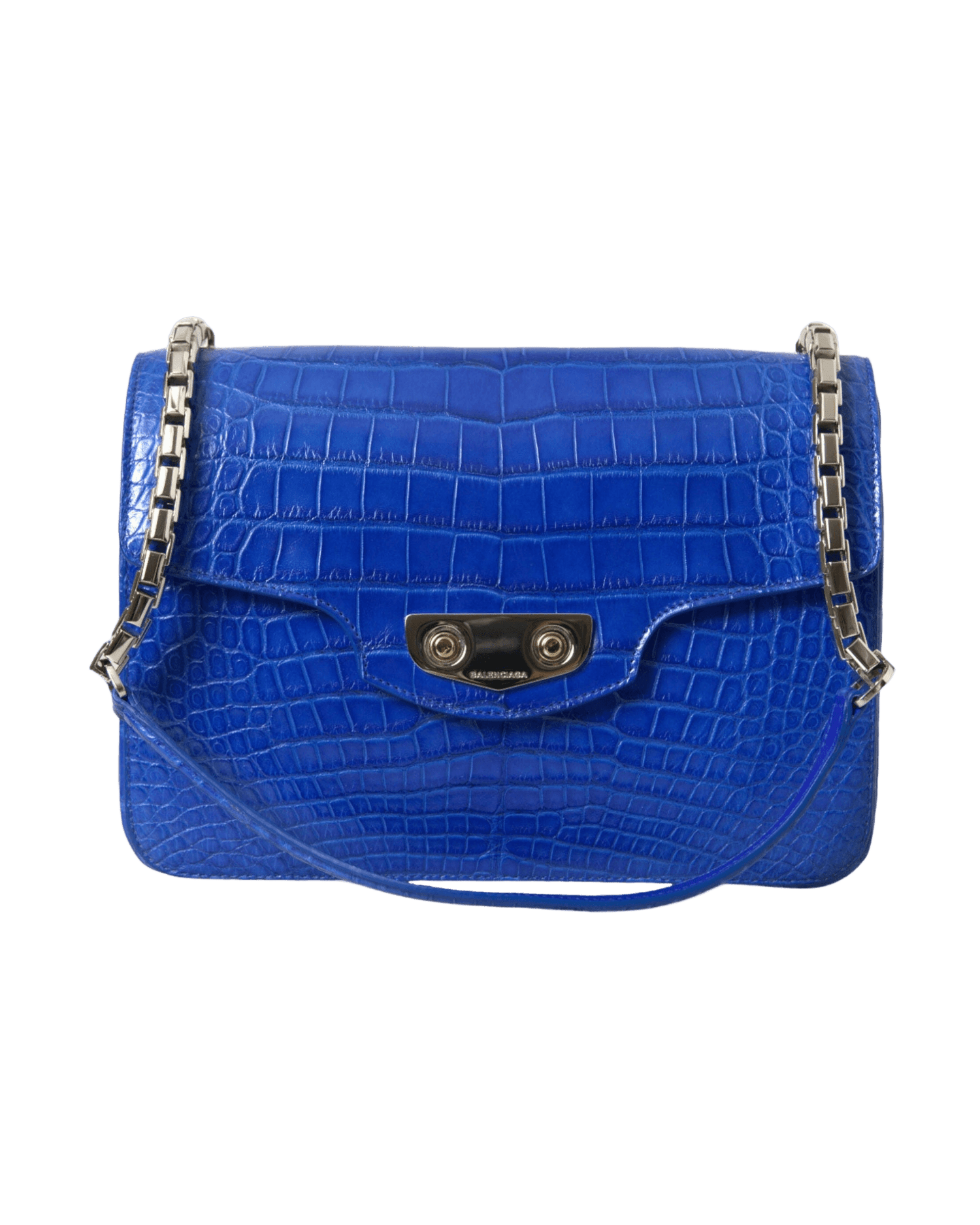 Balenciaga Chic Alligator Skin Chain Shoulder Bag Glam Steals