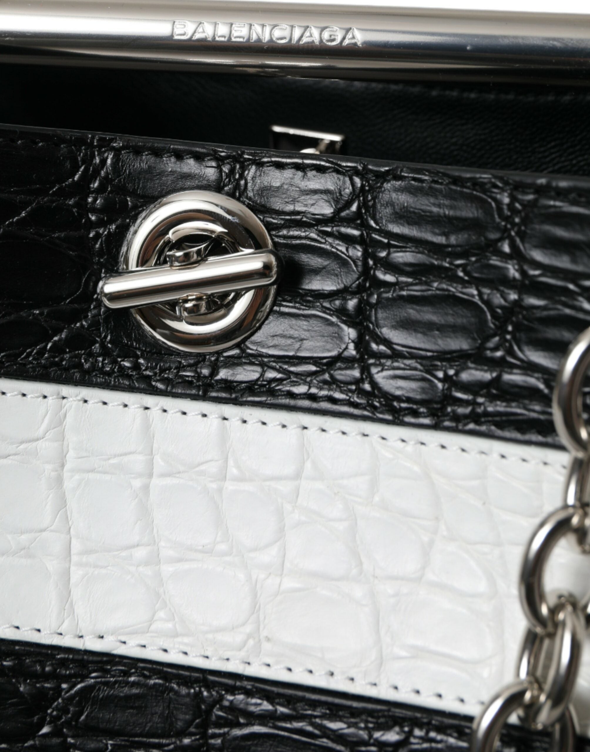 Balenciaga Chic Crocodile Leather Maxi Bucket Bag Glam Steals