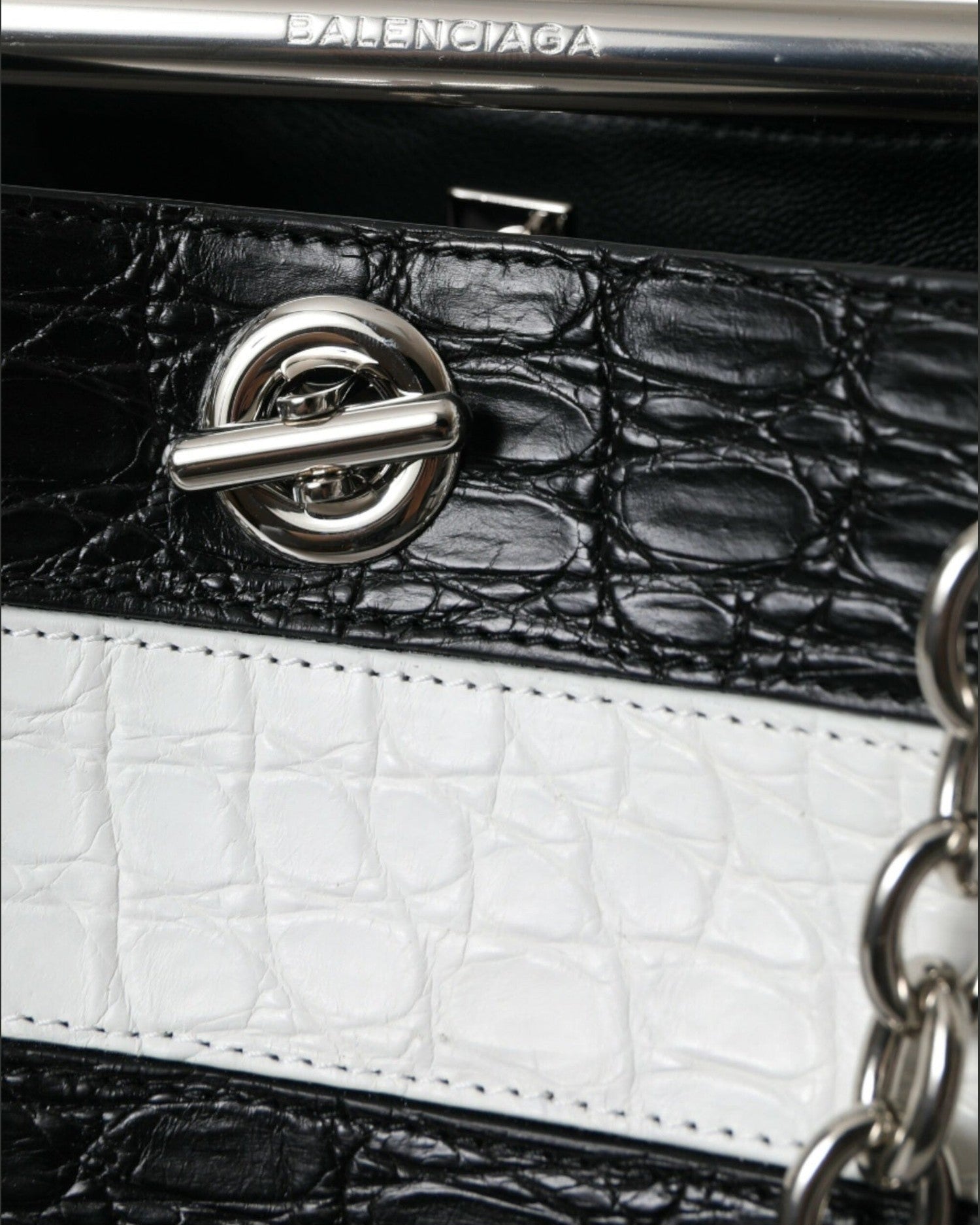 Balenciaga Chic Crocodile Leather Maxi Bucket Bag Glam Steals