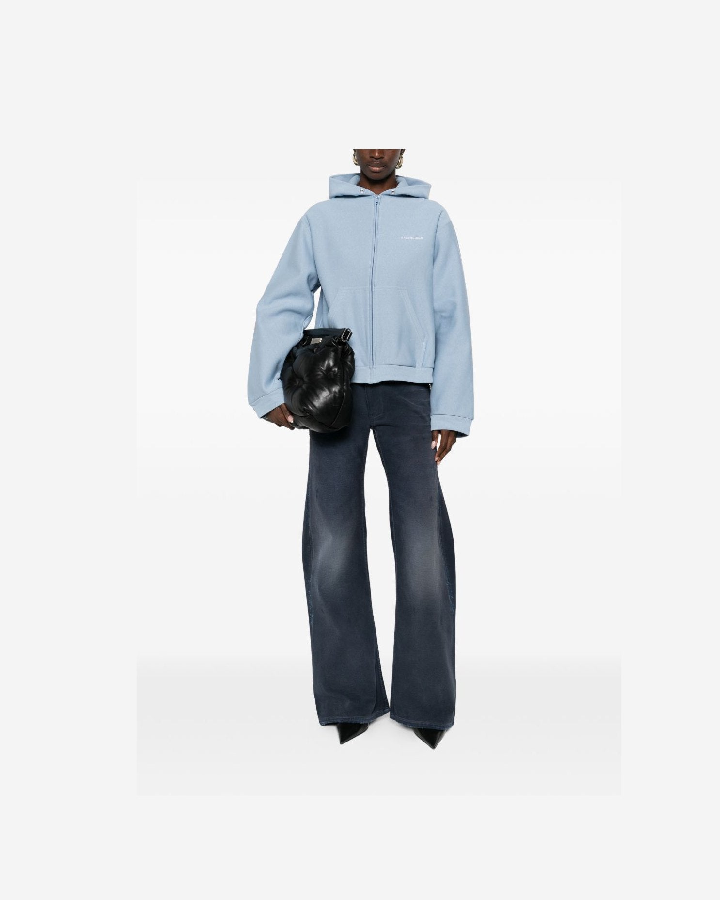Balenciaga Clear Blue Sweater Glam Steals