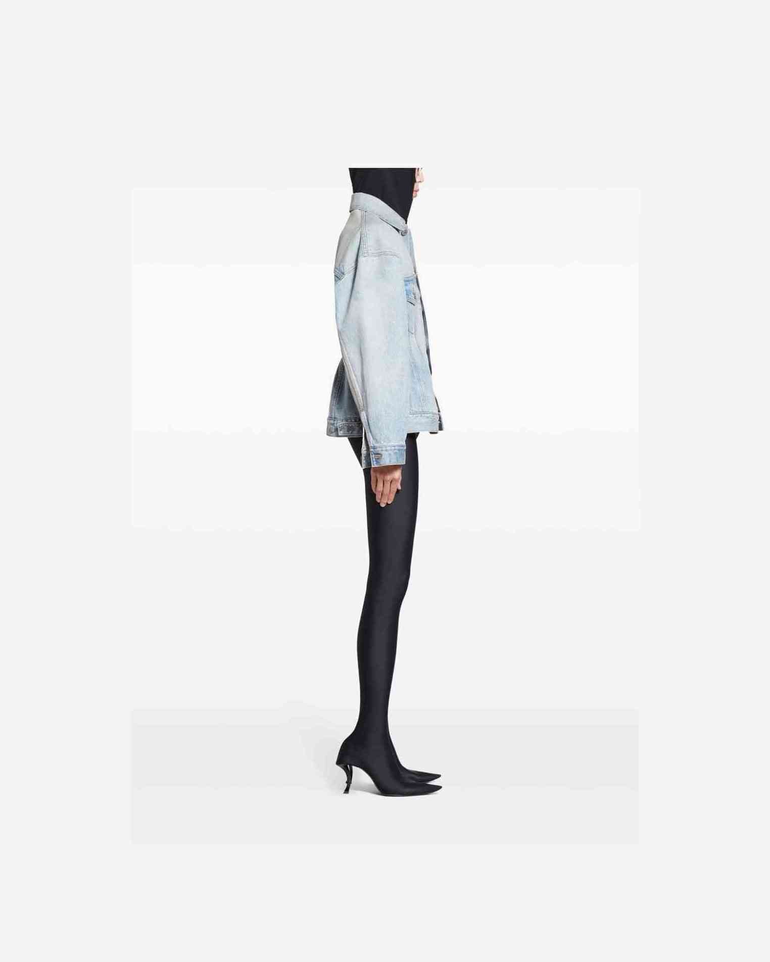 Balenciaga Denim Hourglass Silhouette Jacket Glam Steals