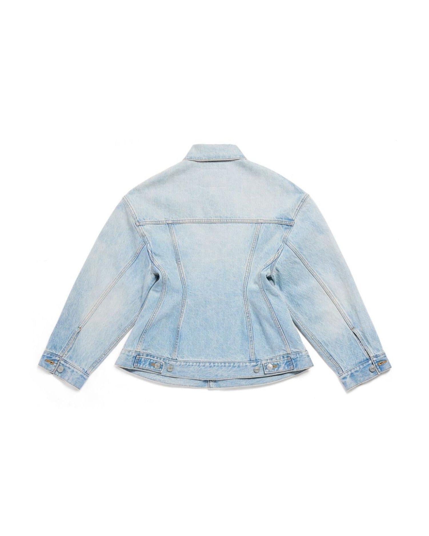 Balenciaga Denim Hourglass Silhouette Jacket Glam Steals