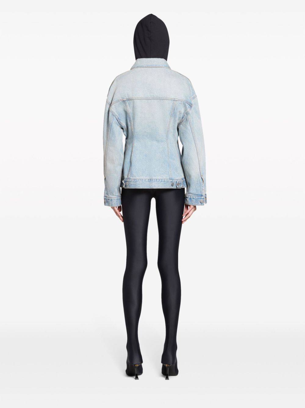 Balenciaga Denim Hourglass Silhouette Jacket Glam Steals