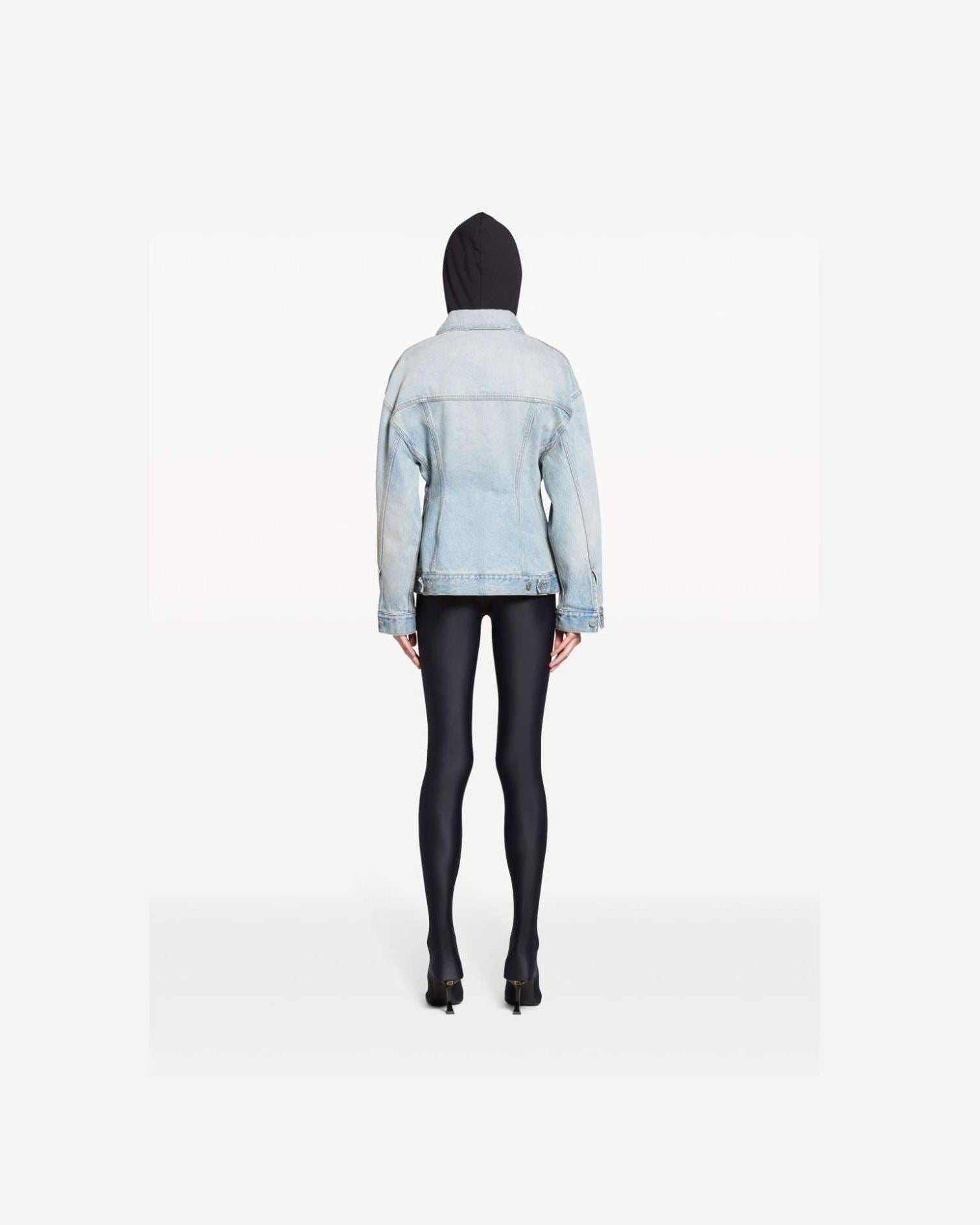 Balenciaga Denim Hourglass Silhouette Jacket Glam Steals
