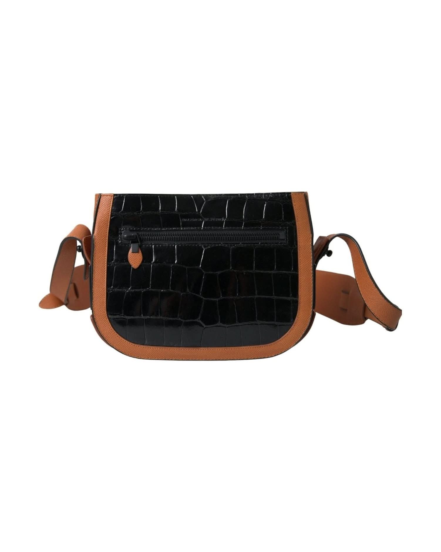 Balenciaga Elegant Crocodile Leather Camera Bag Shoulder Bags