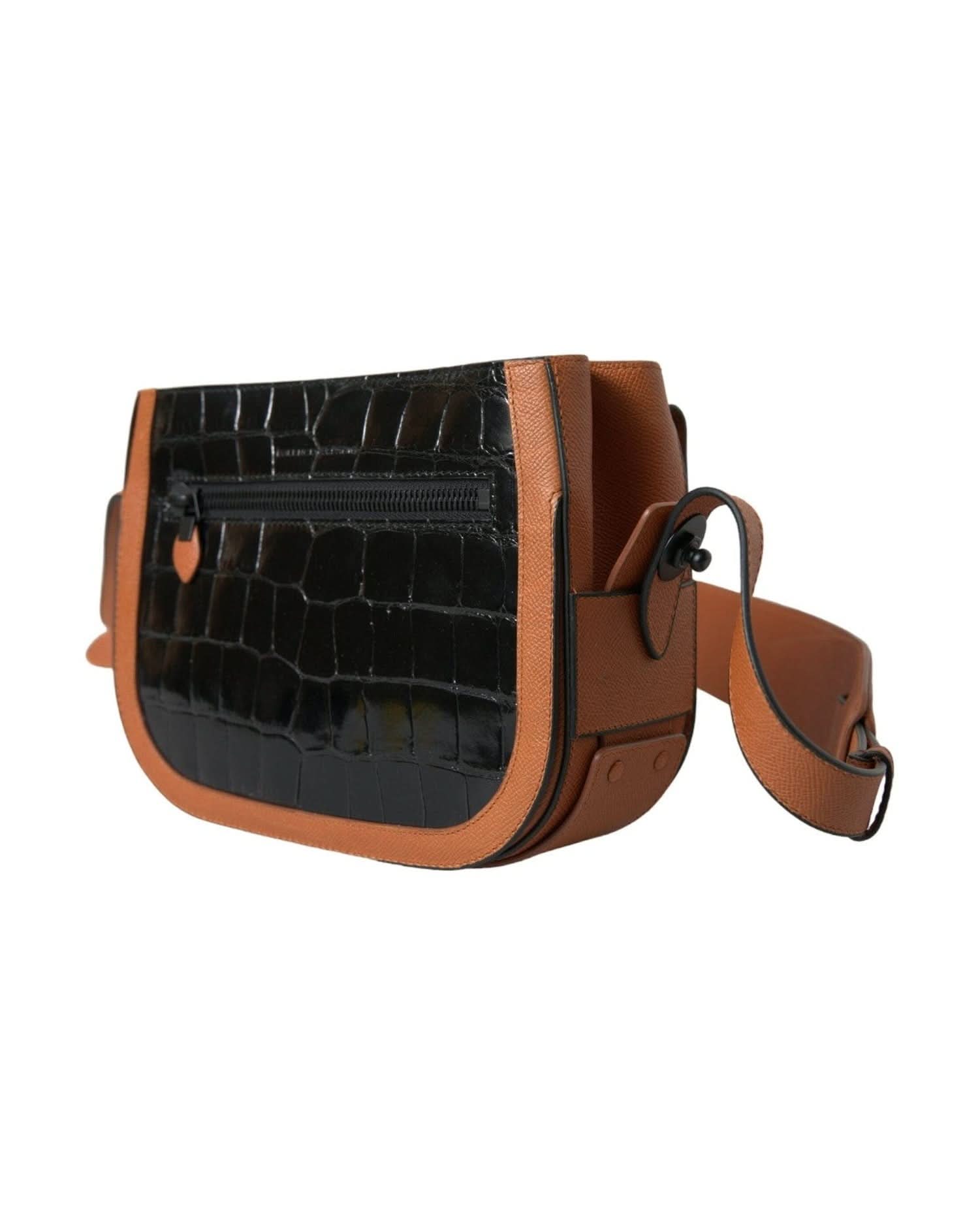 Balenciaga Elegant Crocodile Leather Camera Bag Shoulder Bags