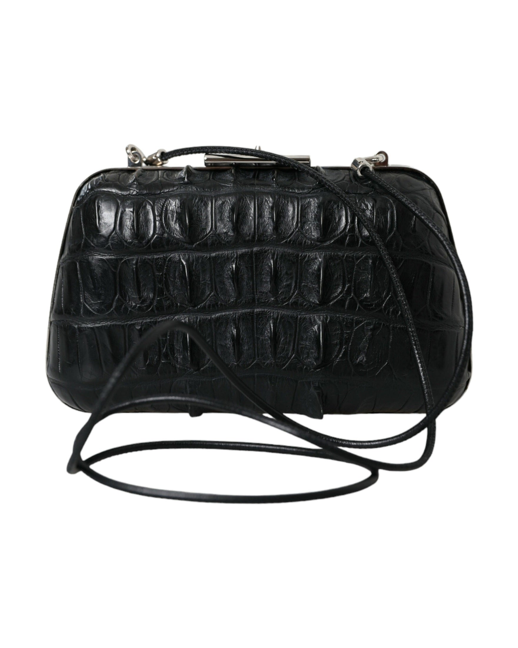 Balenciaga Elegant Crocodile Leather Evening Clutch Glam Steals