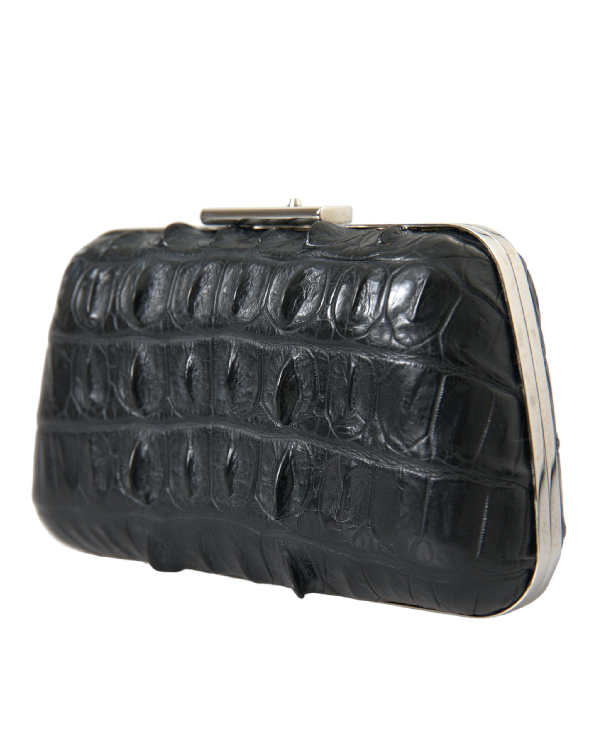Balenciaga Elegant Crocodile Leather Evening Clutch Glam Steals