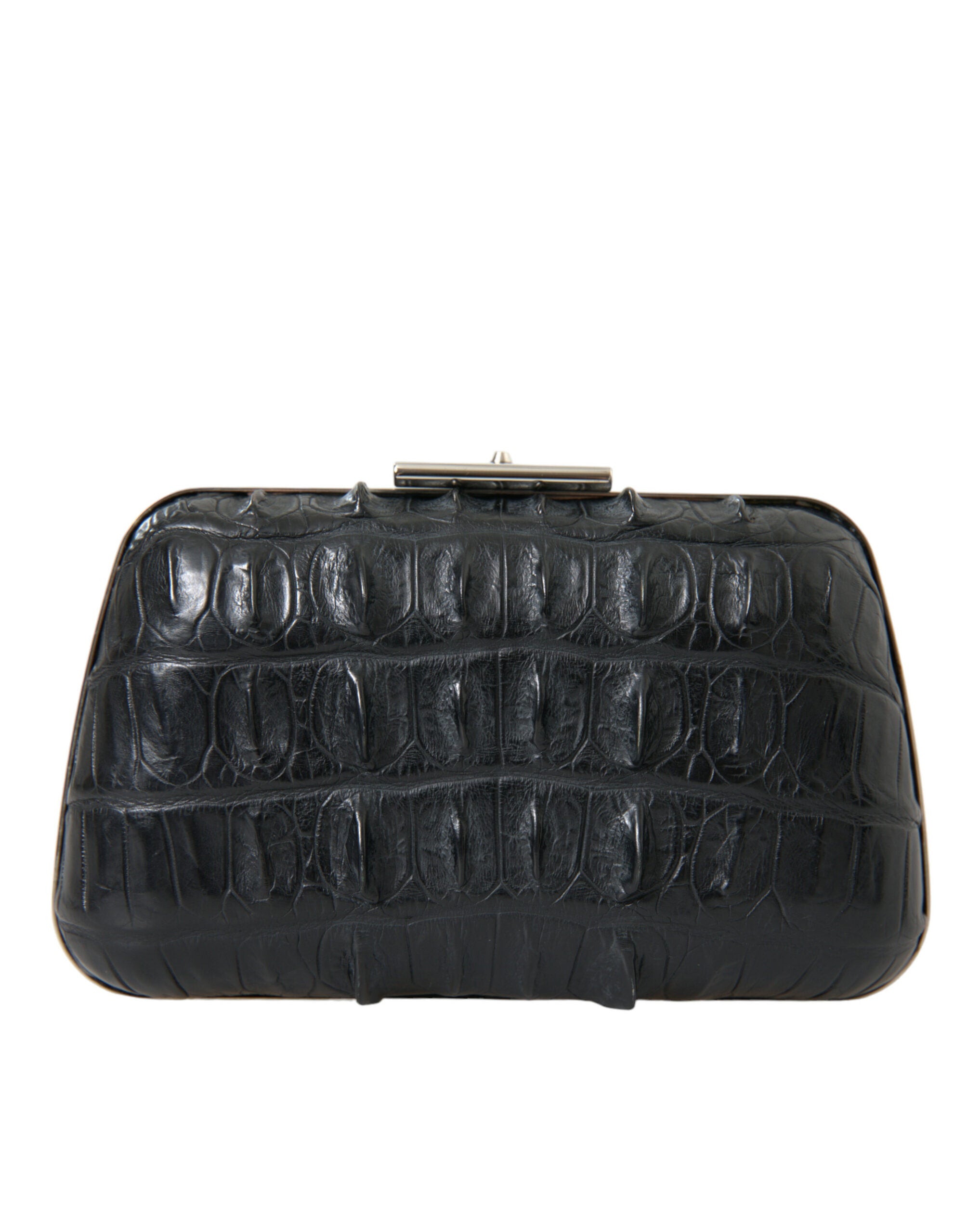 Balenciaga Elegant Crocodile Leather Evening Clutch Glam Steals