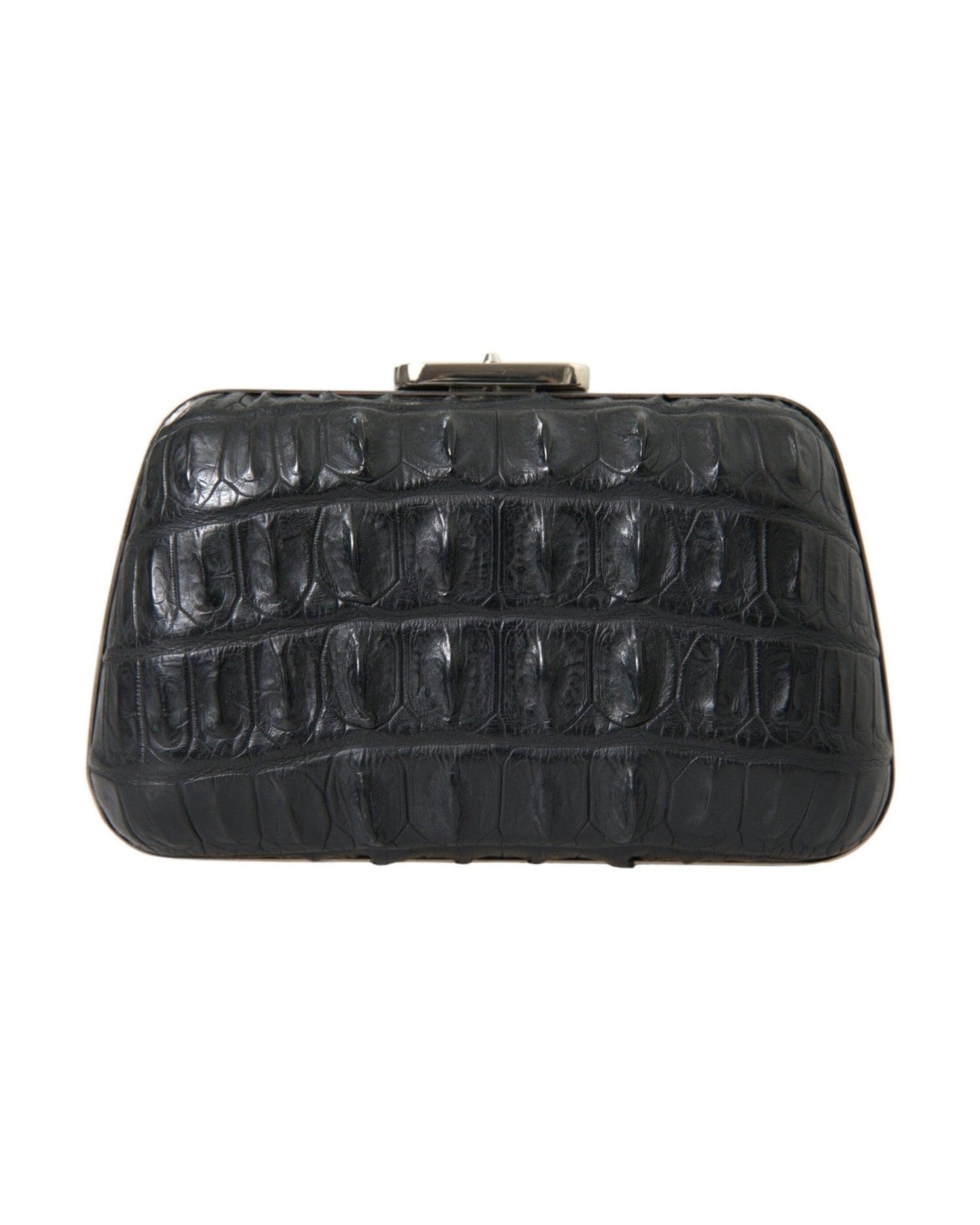 Balenciaga Elegant Crocodile Leather Evening Clutch Glam Steals