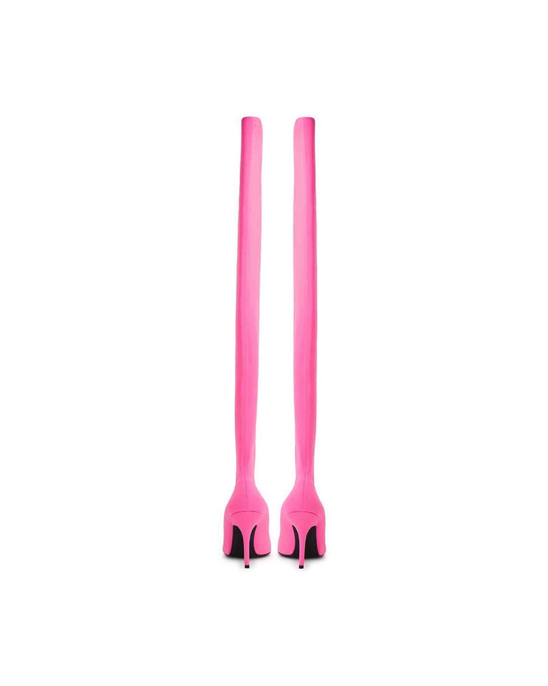 Balenciaga Elegant Polyester Ankle Pink Boots Glam Steals