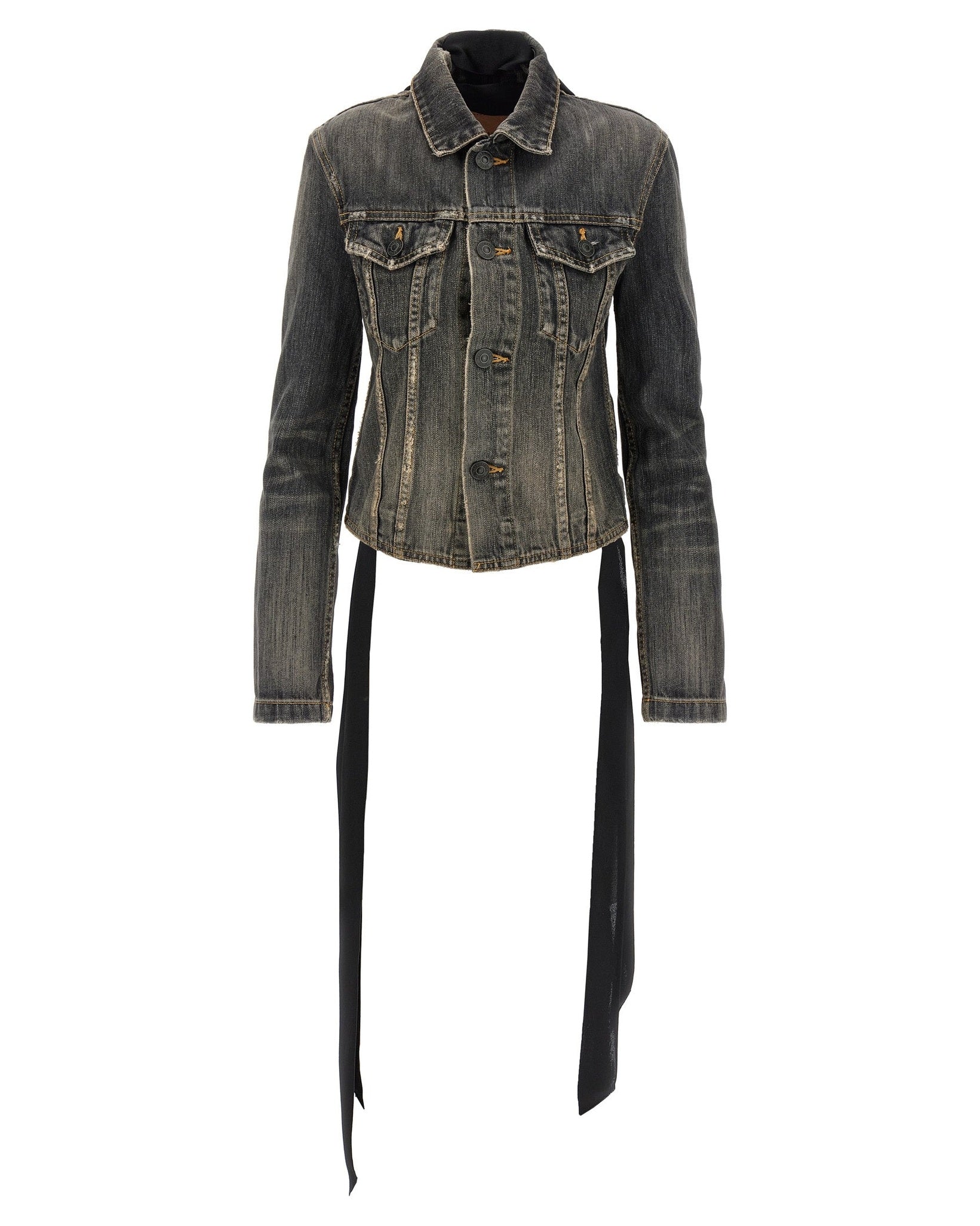 Balenciaga Lace Up Denim Jacket Glam Steals