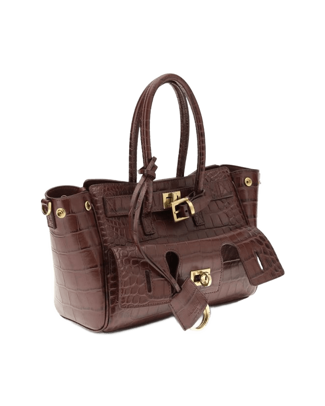 Balenciaga Calf Leather Bos Taurus Bordeaux Shoulder Bag Glam Steals