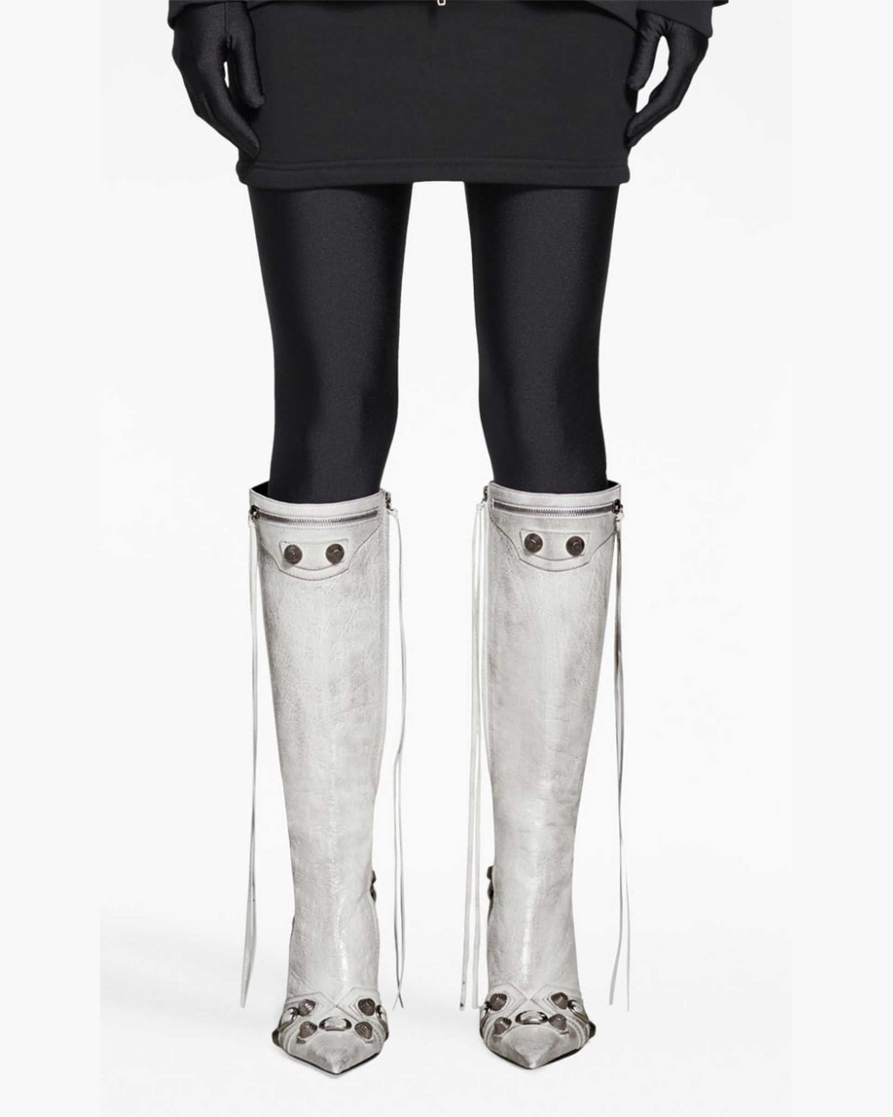 Balenciaga Leather Cagole Boots Glam Steals