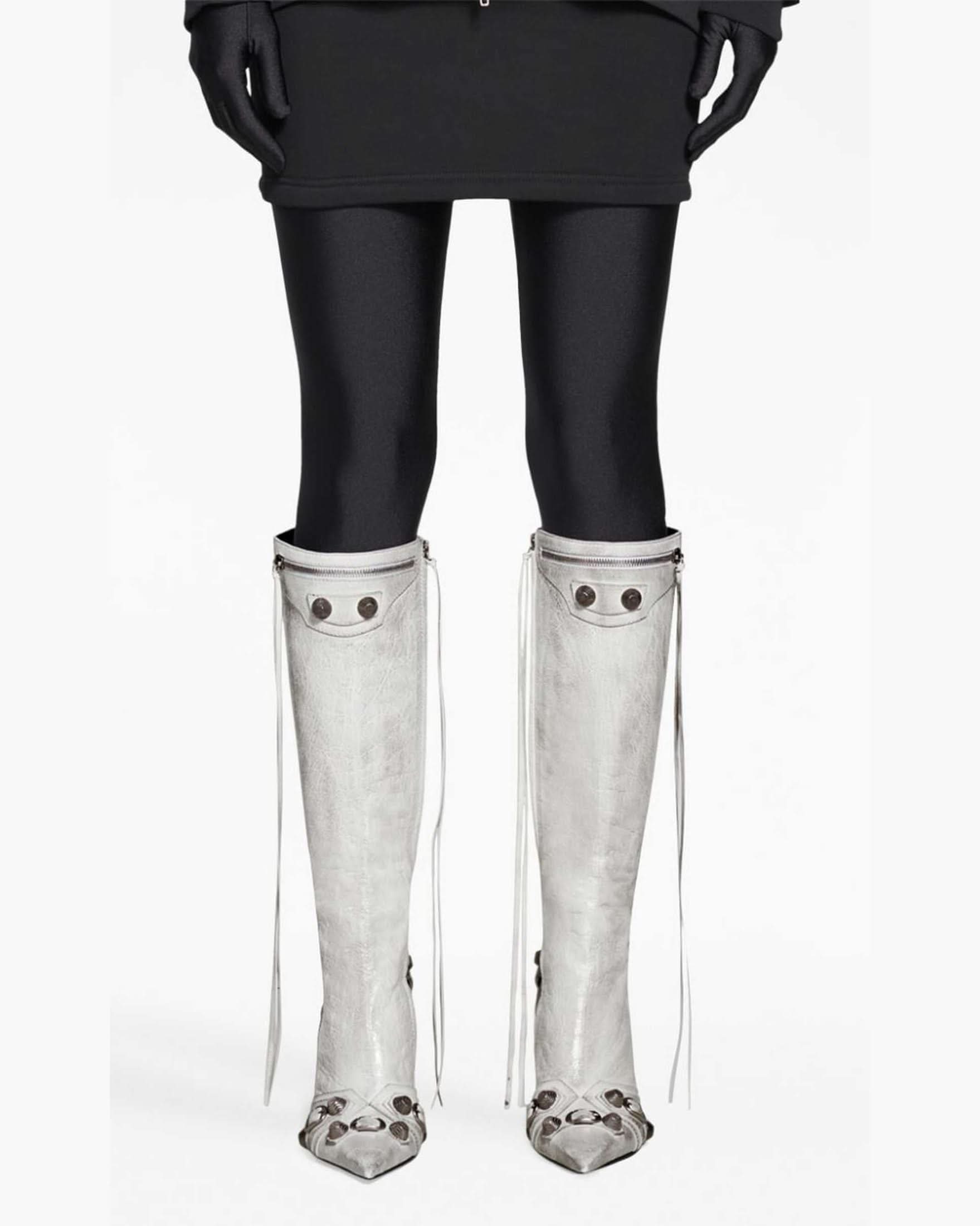 Balenciaga Leather Cagole Boots Boots