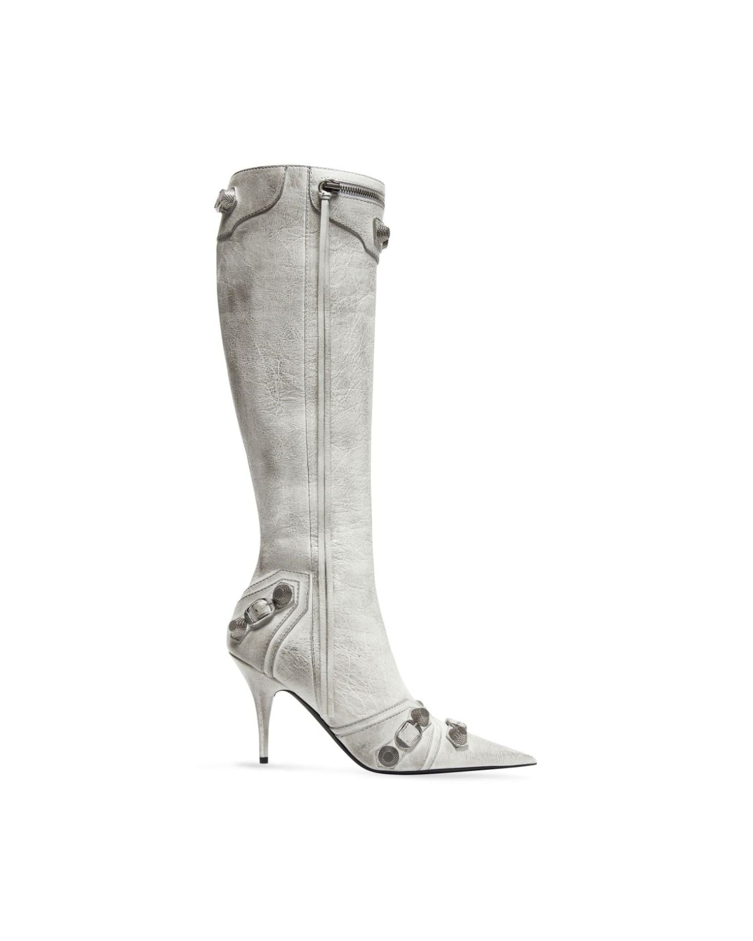 Balenciaga Leather Cagole Boots Glam Steals