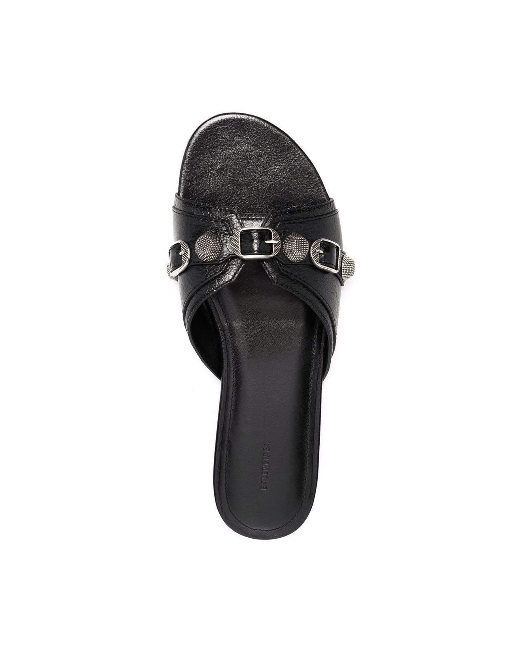 Balenciaga Leather Cagole Sandals Glam Steals