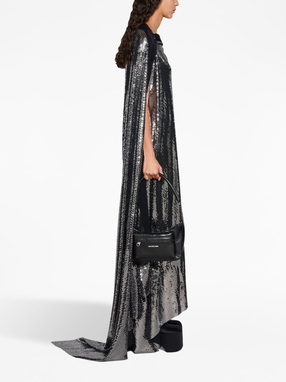 Balenciaga Metallic Effect Midi Dress Glam Steals