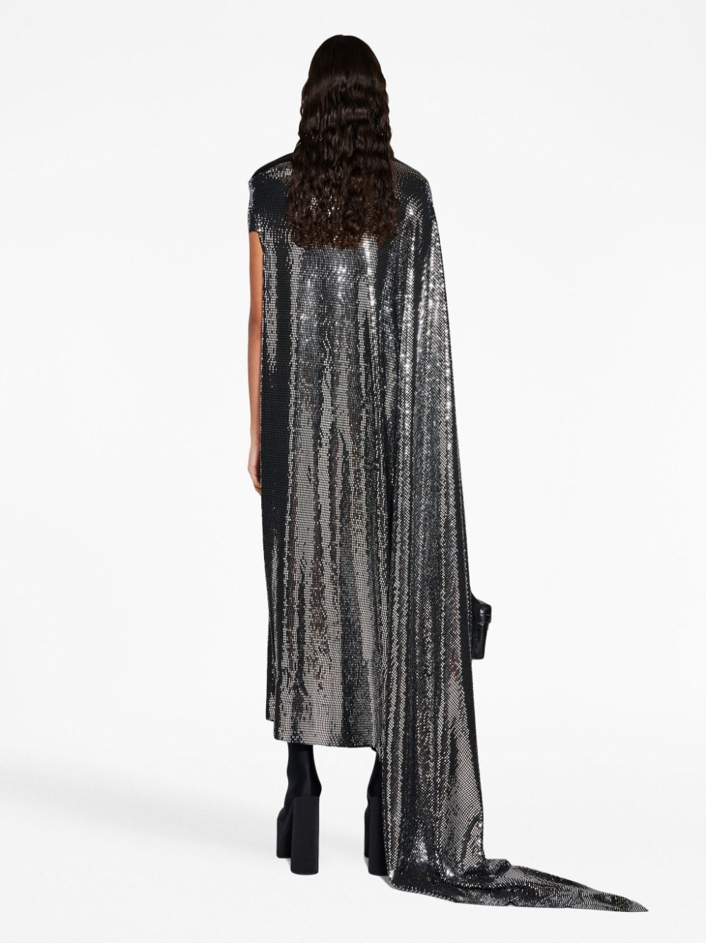 Balenciaga Metallic Effect Midi Dress Glam Steals