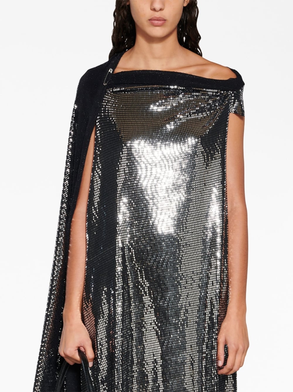 Balenciaga Metallic Effect Midi Dress Glam Steals