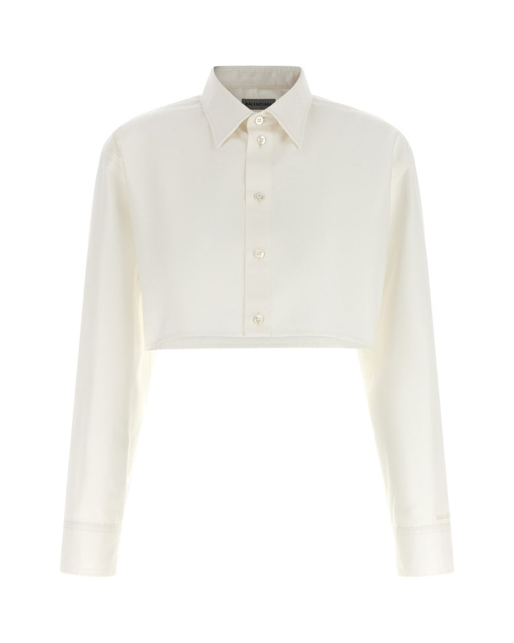 Balenciaga Cotton Cropped Shirt Glam Steals