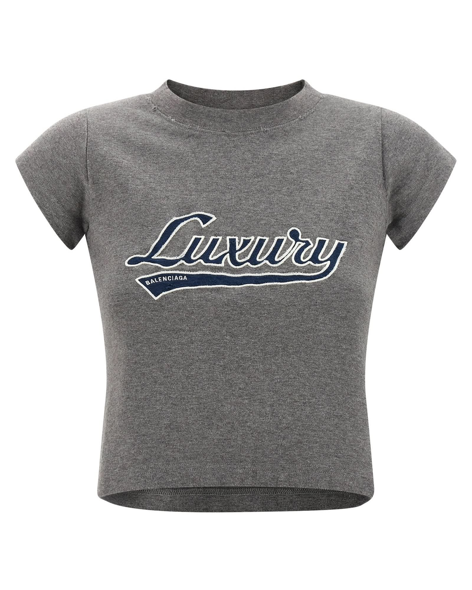 Balenciaga Shrunk Luxury Script T-shirt Glam Steals