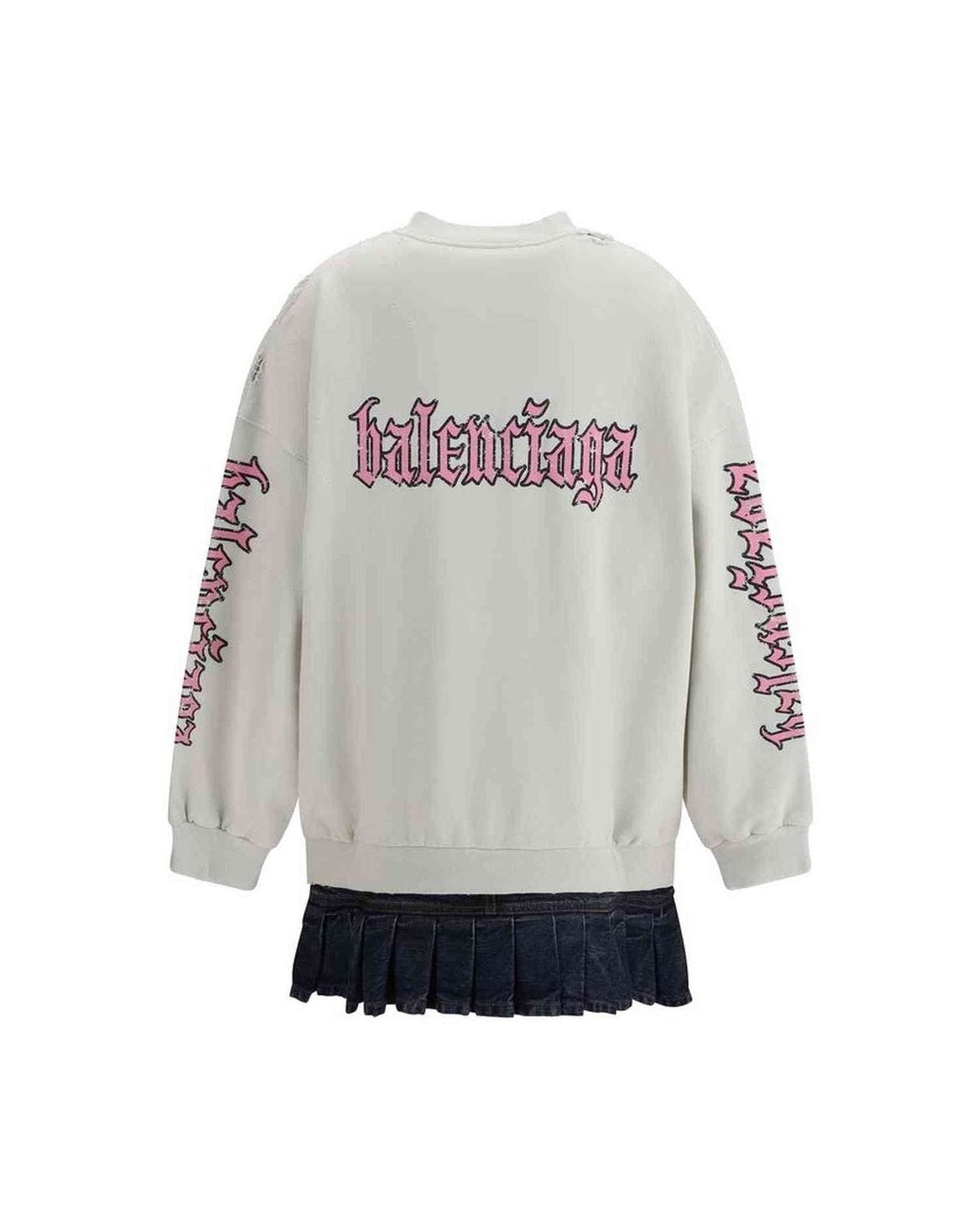 Balenciaga Sweatshirt Dress With Logo Glam Steals