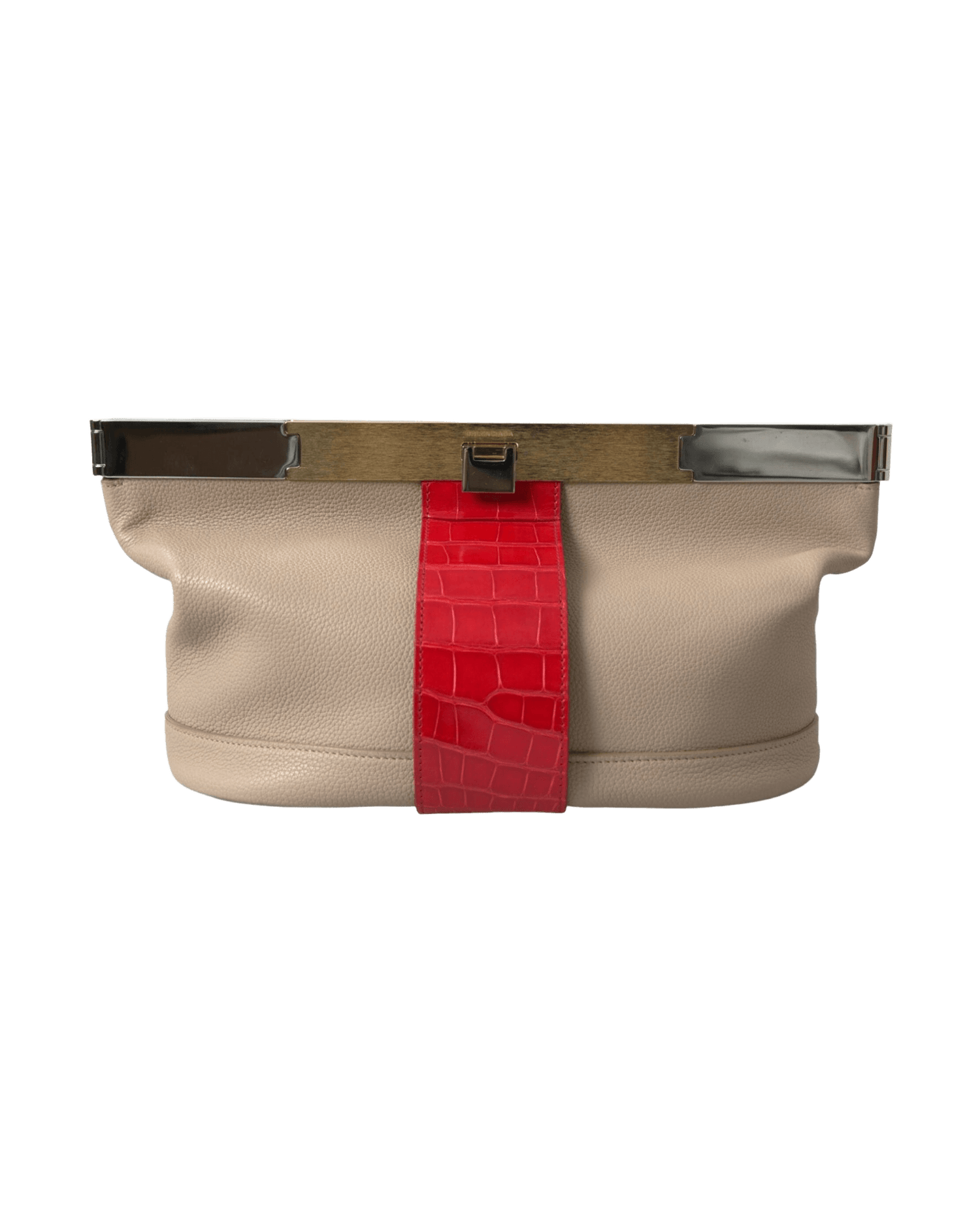 Balenciaga Two Tone Exotic Leather Clutch Glam Steals