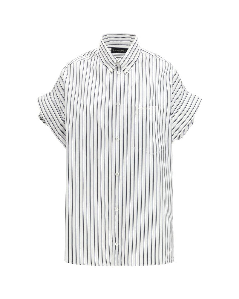 Balenciaga White Cotton Shortsleeve Shirt