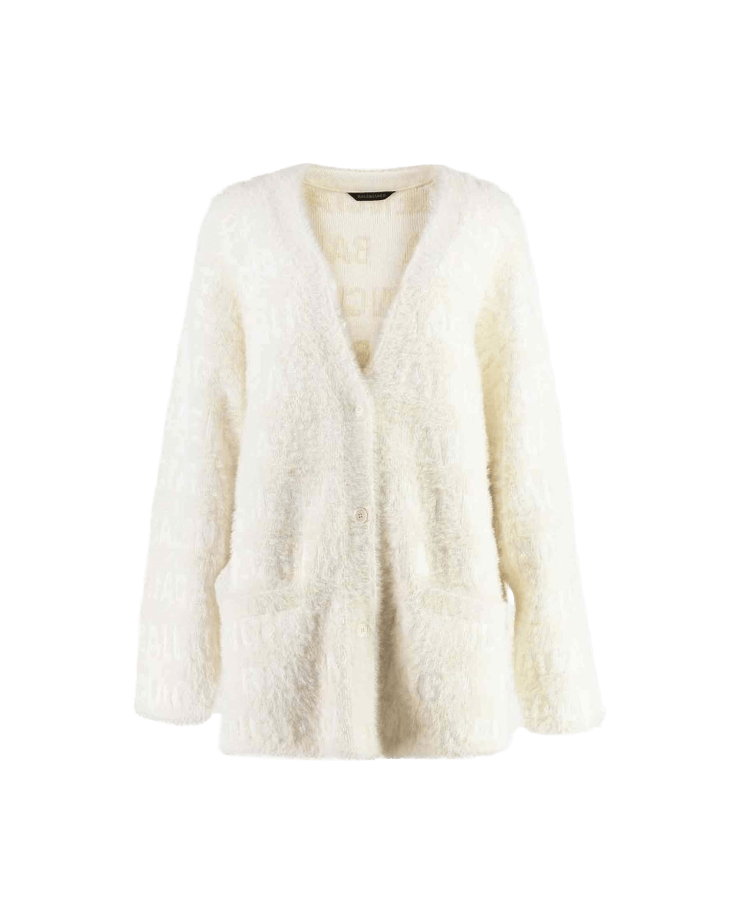 Balenciaga Wool Blend Jacquard Cardigan Glam Steals