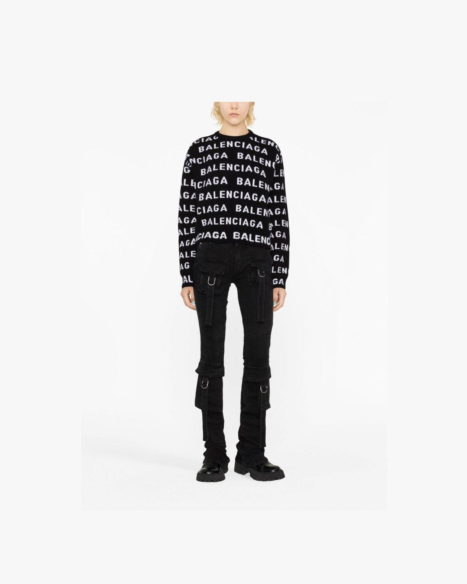 Balenciaga Wool Logo Sweater Sweaters