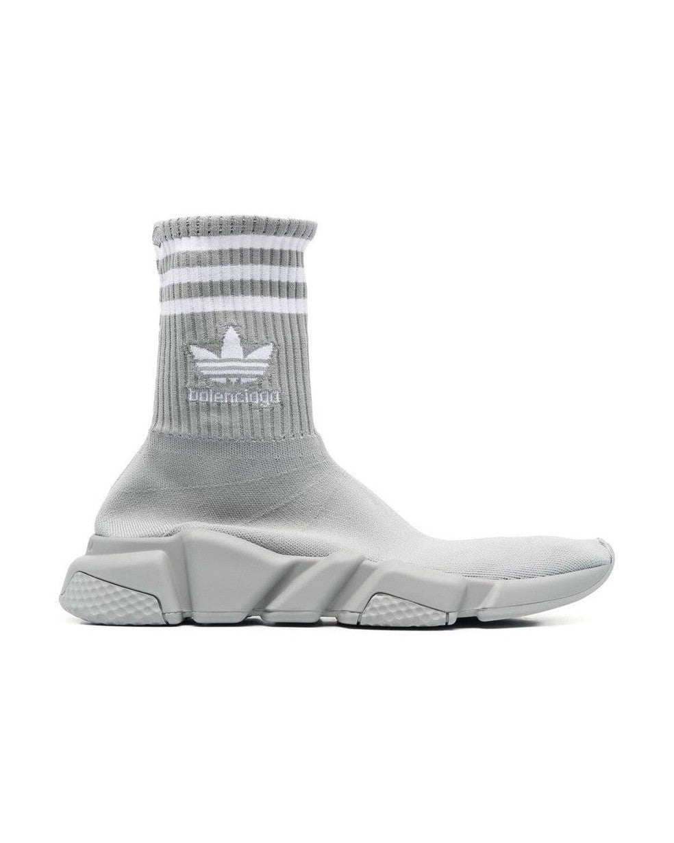 Balenciaga X Adidas Gray Nylon Athletic Sneakers