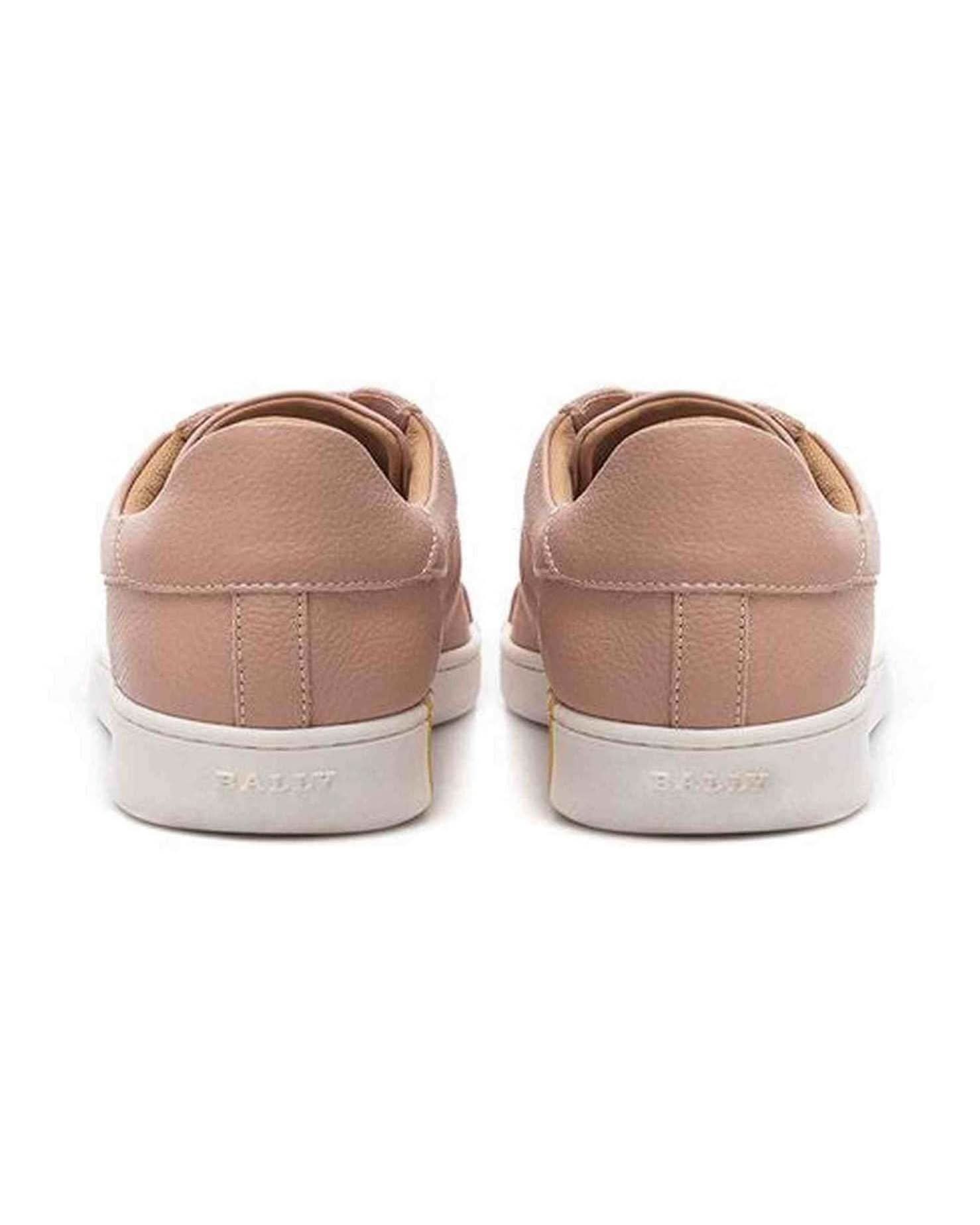 Bally Elegant Pink Cotton Leather Sneakers Sneakers
