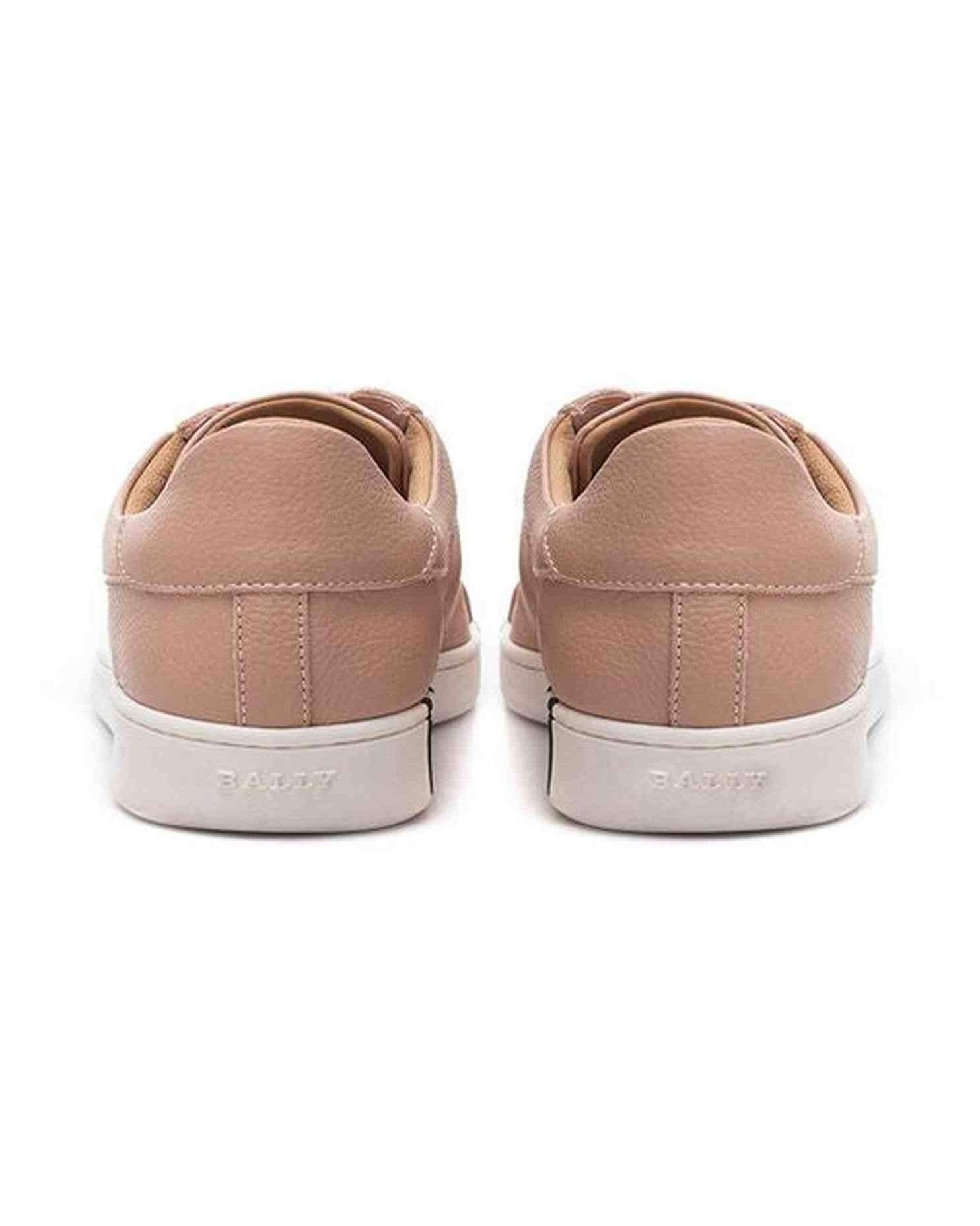Bally Elegant Pink Leather Sneakers For Women Sneakers