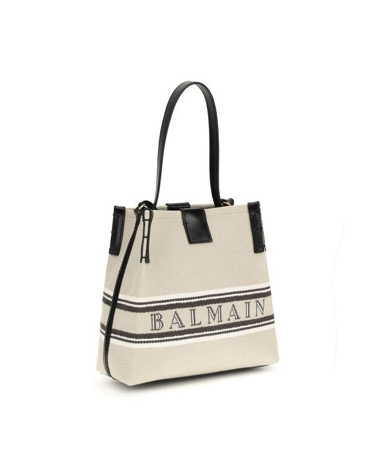 Balmain Beige Cotton Shoulder Bag Glam Steals