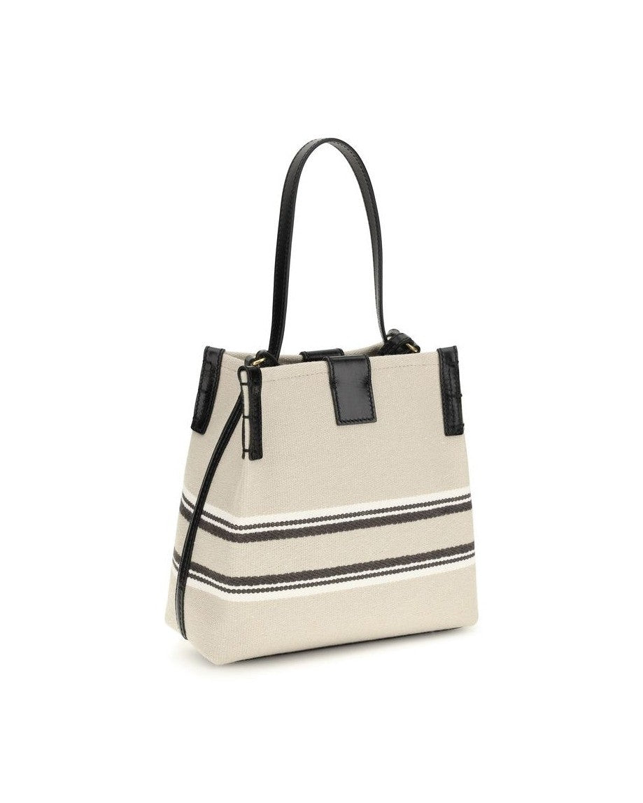 Balmain Beige Cotton Shoulder Bag Glam Steals