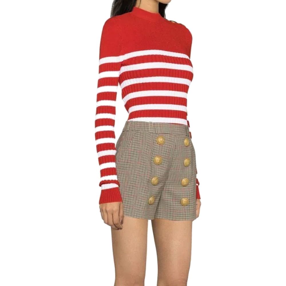 Balmain Beige Polyester Short Mini Shorts Glam Steals