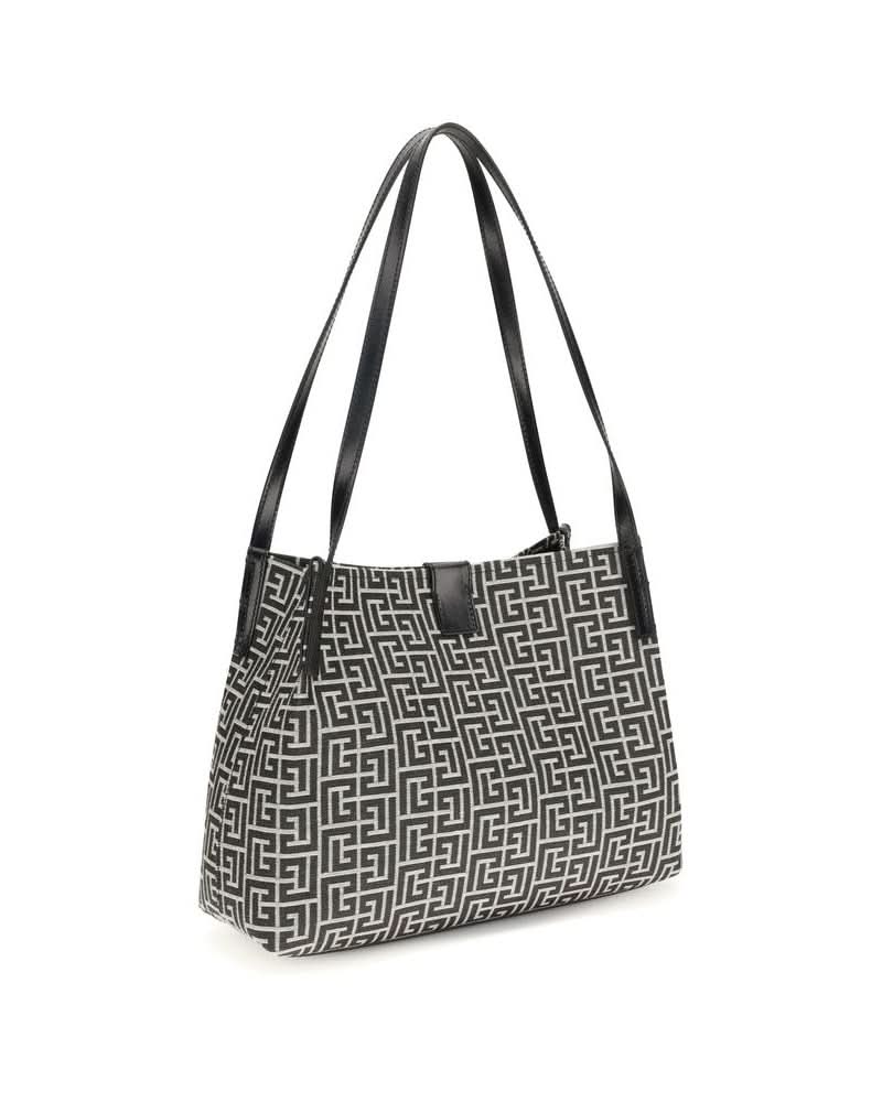 Balmain Black Cotton Shoulder Bag