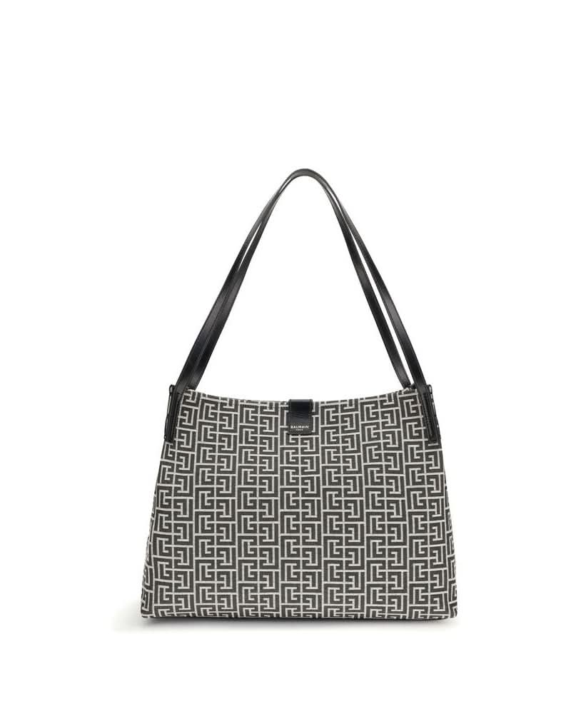 Balmain Black Cotton Shoulder Bag