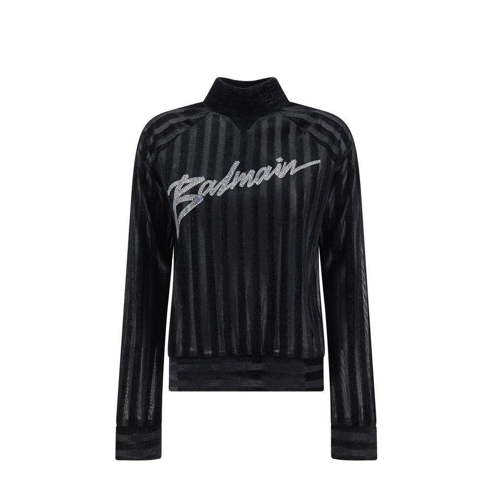 Balmain Black Elastane Sweatshirt Glam Steals