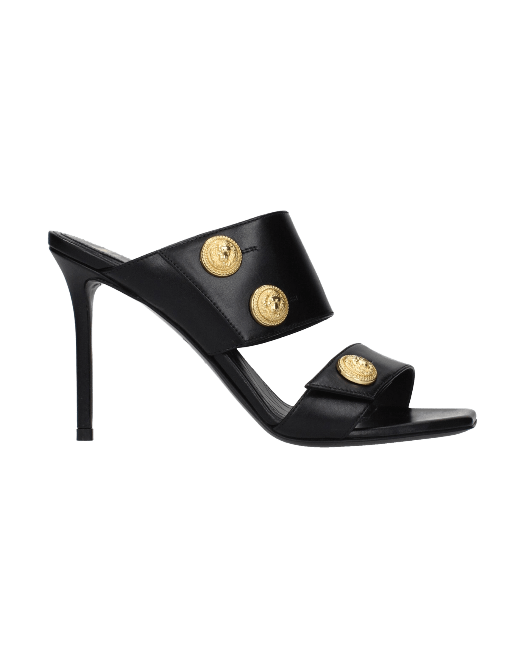 Balmain Black Leather Stiletto Heels Glam Steals
