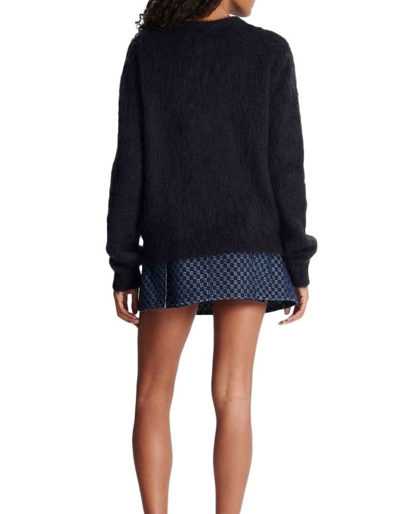 Balmain Black Mohair Sweatshirt Sweatshirts