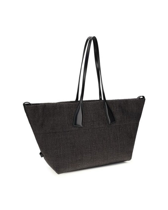 Balmain Black Raffia Shoulder Bag Glam Steals