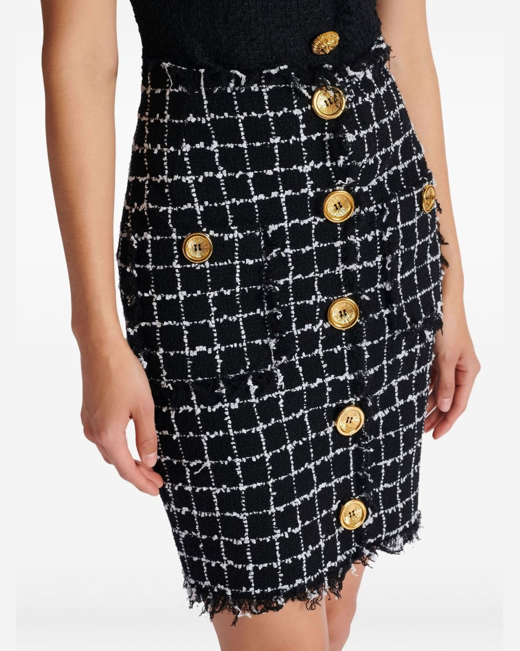Balmain Black Skirt Glam Steals