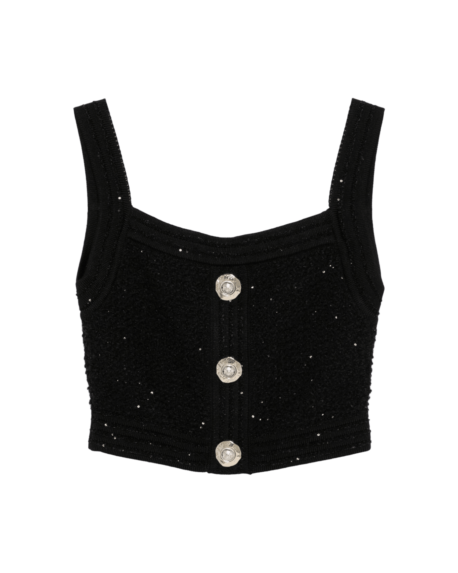 Balmain Sleeveless Black Top Blouses