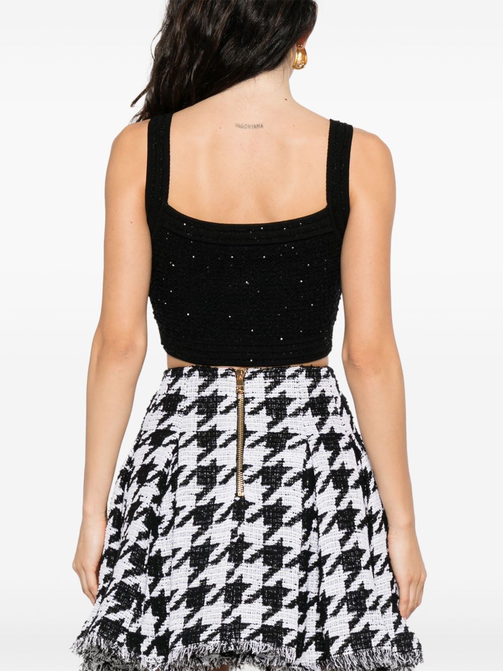 Balmain Black Sleeveless Top Glam Steals