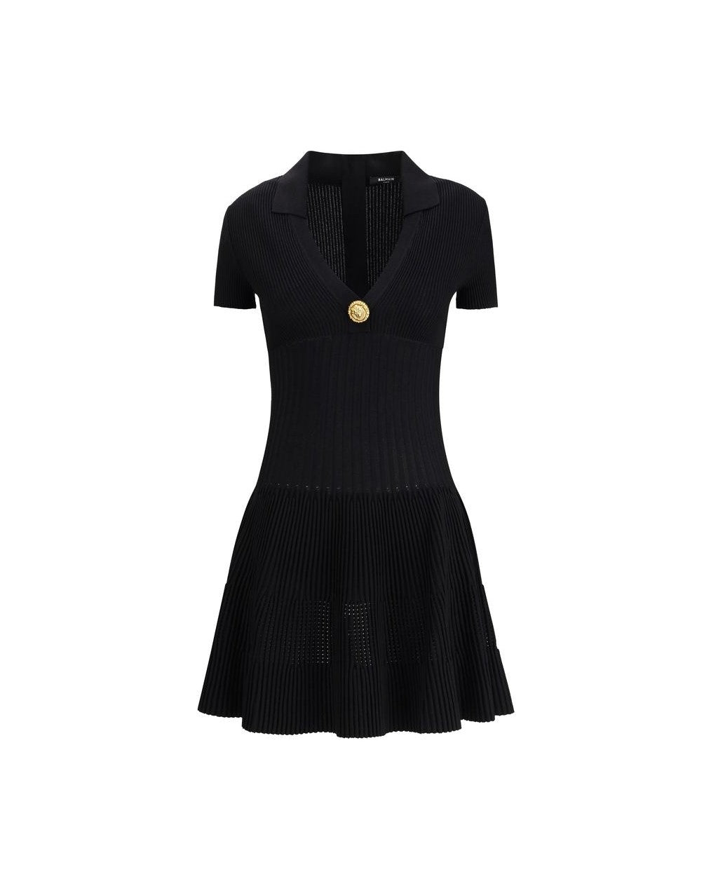 Balmain Black Viscose Casual Dress Glam Steals