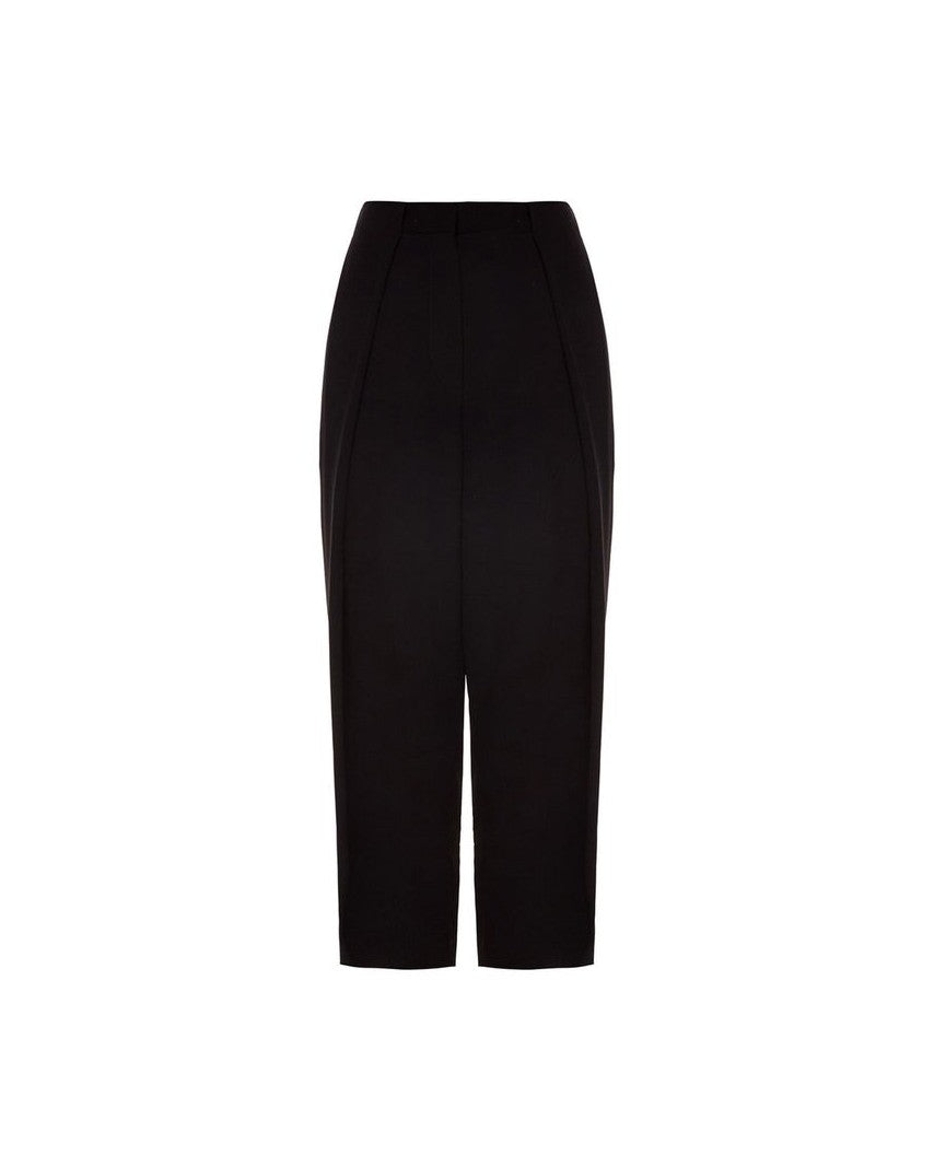 Balmain Black Viscose Casual Pant Trousers