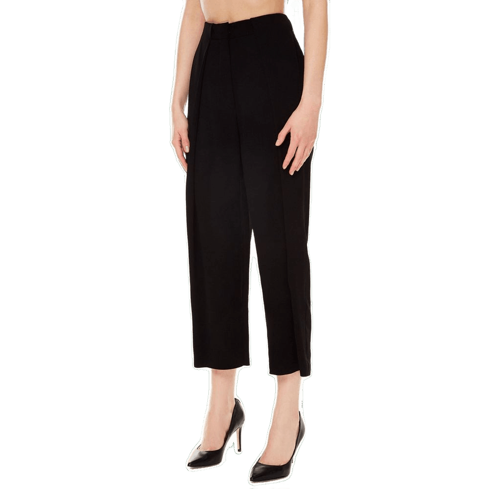 Balmain Black Viscose Casual Pant Glam Steals