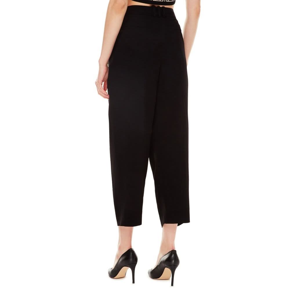 Balmain Black Viscose Casual Pant Trousers